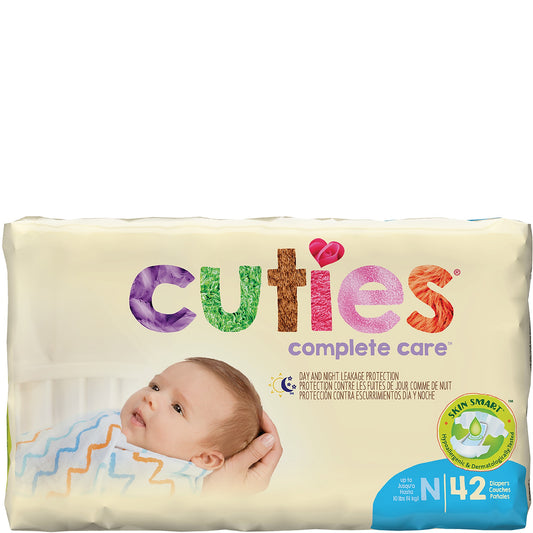 Cuties Complete Care Baby Diapers Newborn - Replaces: FQCCC00 (Case of 168)
