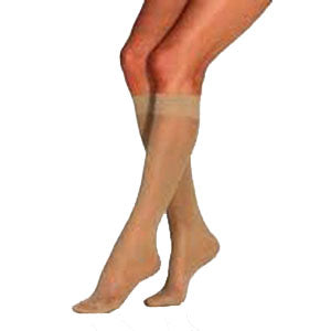 UltraSheer Knee-High Firm Compression Stockings Small, Suntan
