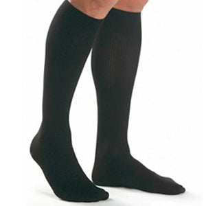 Men's Knee-High Ribbed Compression Socks Medium, Black