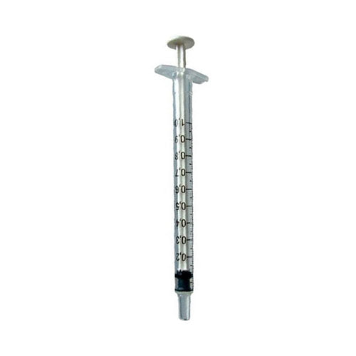 Oral Dispenser, 1mL, Clear Barrel, White Plunger (Package of 50)