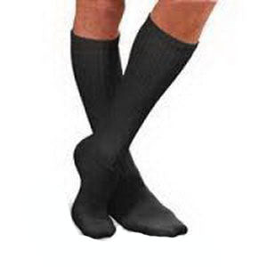 SensiFoot Crew Length Mild Compression Diabetic Sock Medium, Black