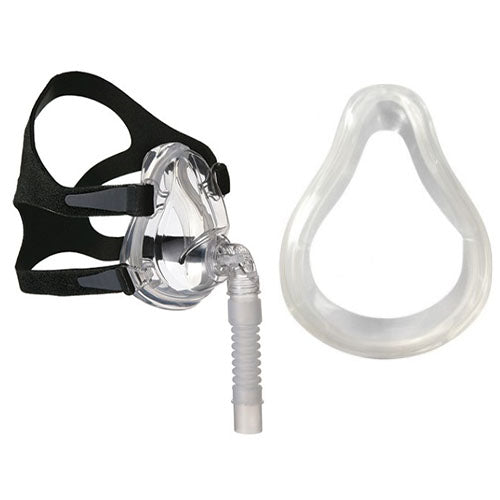 Sunset Deluxe Full Face CPAP Mask with Headgear and Cushion, Small