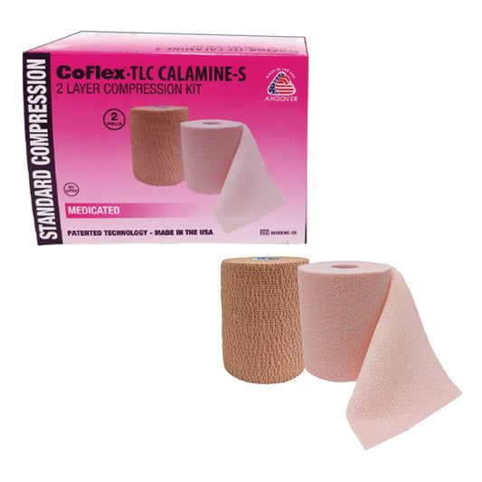 CoFlex TLC Calamine Standard Compression Bandage, 4"