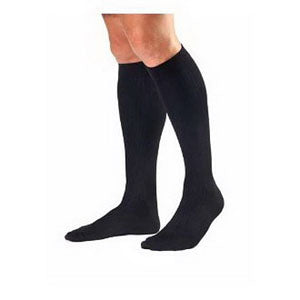 Men's Knee-High Ribbed Compression Socks Medium, Black