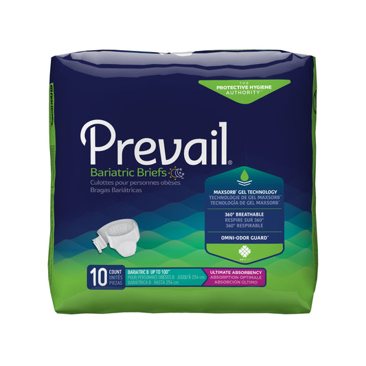 Prevail Bariatric Brief Size B Up to 100" (Case of 40)