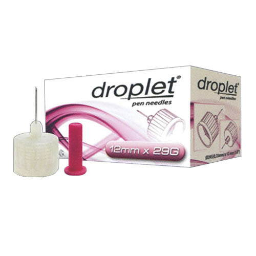 Droplet Pen Needle 29G (0.33mm) x 12mm (100 count) (Box of 100)