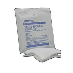 Gazetex 100% Cotton Non-Sterile Fluff Sponge 6" x 6-3/4", 6-Ply (Package of 100)