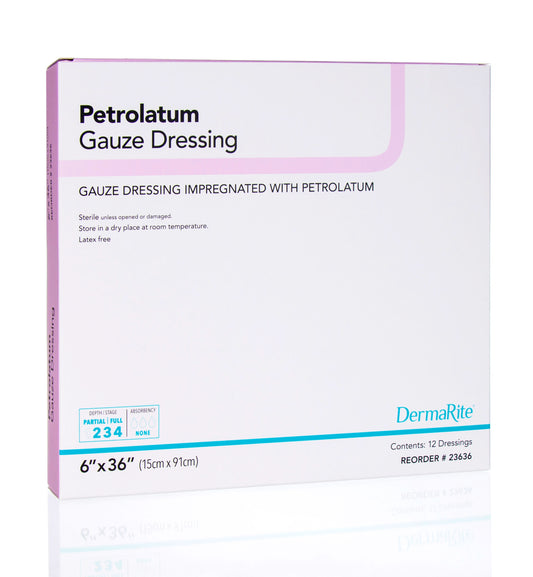 Petrolatum Impregnated Gauze, 6" x 36" (Box of 12)