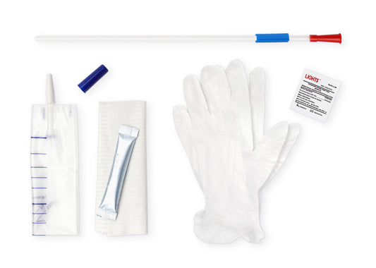 SimPro Set Male Closed System Intermittent Catheter, 12 Fr, 16" (Box of 10)