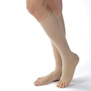 Knee-High Extra-Firm Opaque Compression Stockings X-Large Full Calf, Black