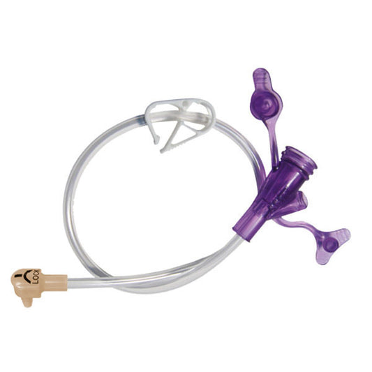 24" Right Angle Purple Dual Enfit Y-Port Feeding Set (Box of 10)