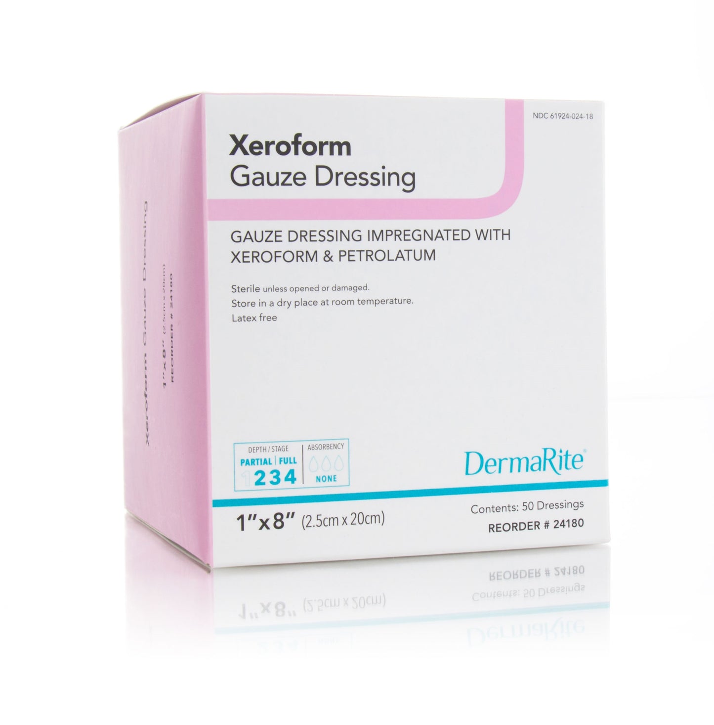 Xeroform Gauze Dressing, 1" x 8" (Box of 50)