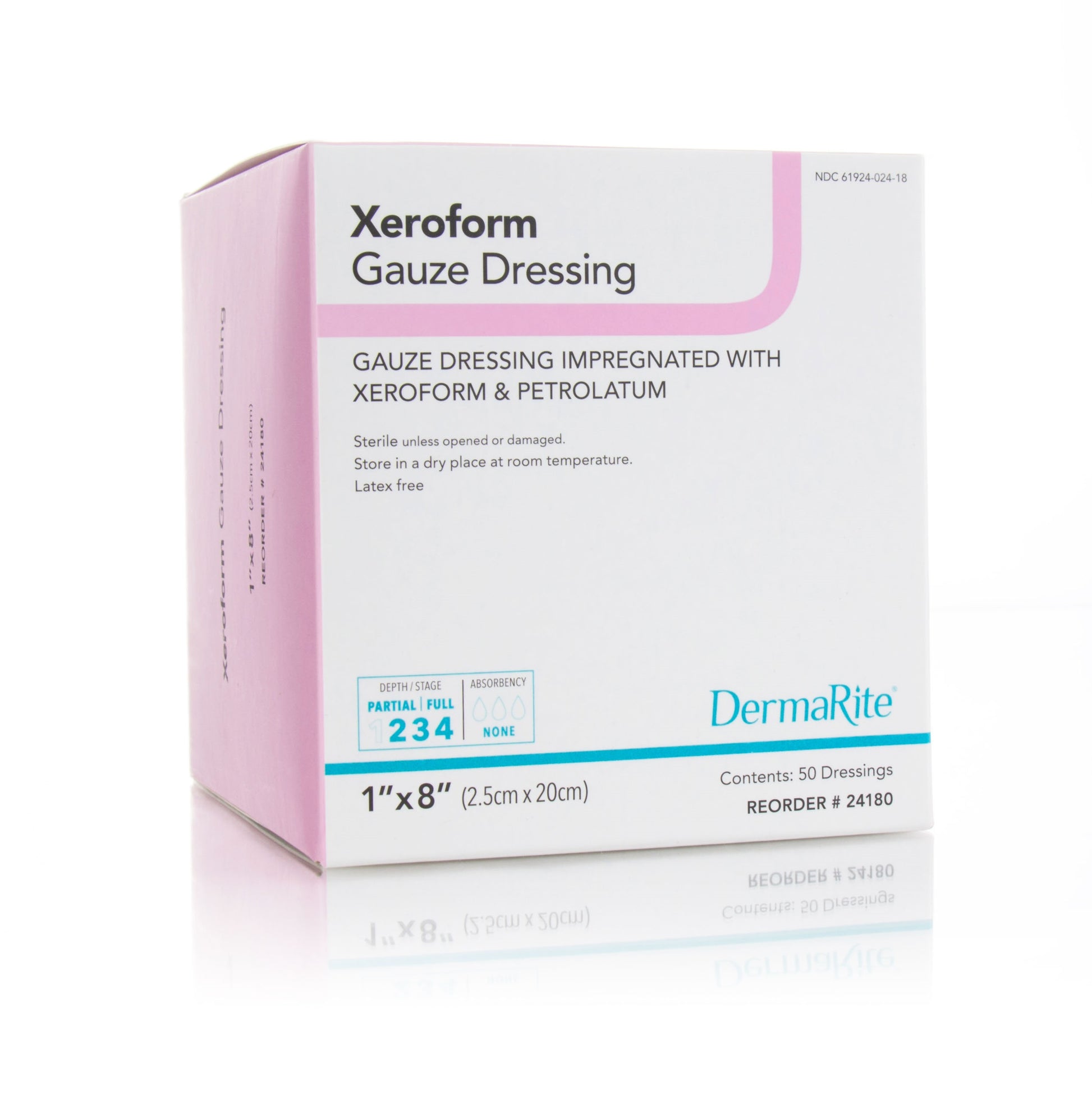 Xeroform Gauze Dressing, 1" x 8" (Box of 50)