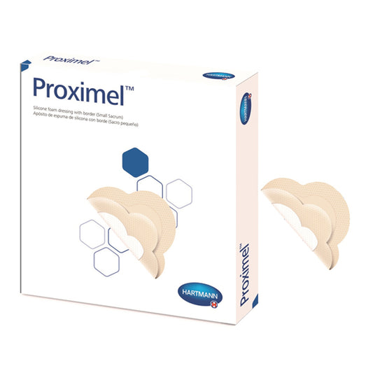 Proximel Silicone Dressing with Border, Small Sacrum, 7" x 6.8" (Box of 5)