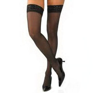 Lrg Thigh-Hi, Black, Clsd Toe Ultrasheer, 20-30 mm