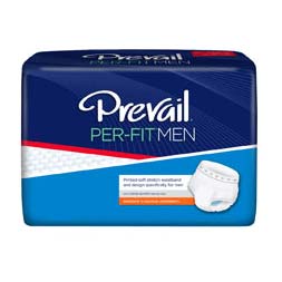 Prevail Per-Fit Protective Underwear for Men, Gray, Medium, 34" - 46" (Case of 80)