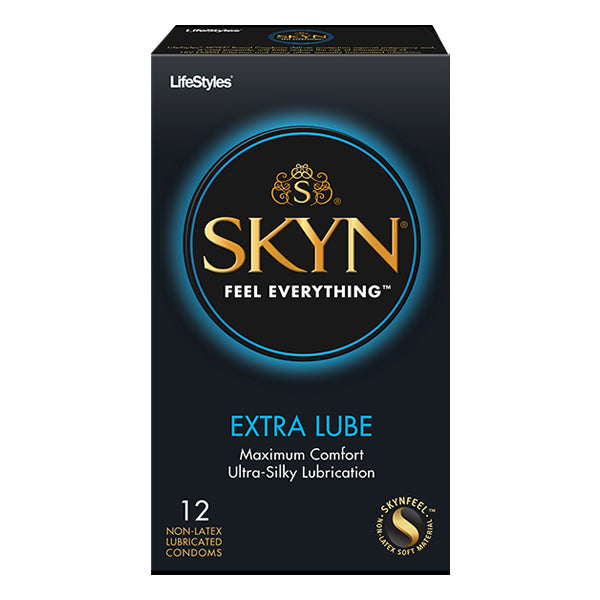 Lifestyles SKYN Extra Lubricated Polyisoprene Condoms, 12 Count (Package of 12)