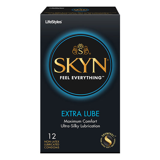 Lifestyles SKYN Extra Lubricated Polyisoprene Condoms, 12 Count (Package of 12)