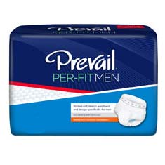 Prevail Per-Fit Protective Underwear for Men, Gray, Large, fits 44" - 58" (Case of 72)