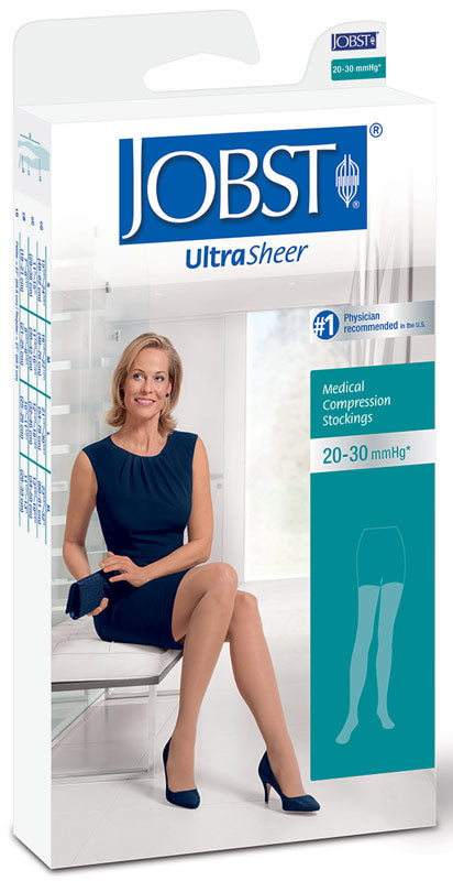 Xlg Thigh-Hi, Black, Clsd Toe Ultrasheer, 20-30 mm