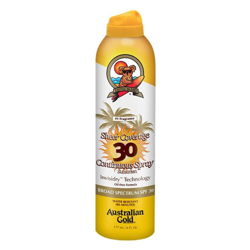 Australian Gold SPF 30 Sheer Coverage Continuous Spray, 6 ounce