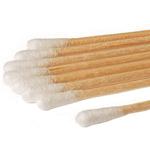 Sterile Cotton-Tip Applicator with Wood Handle 6" (Box of 100)
