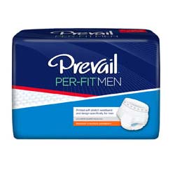 Prevail Per-Fit Protective Underwear for Men, Gray, X-Large fits 58" - 68" (Case of 56)
