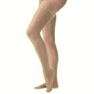 Ultrasheer 30-40 Thigh High Closed Toe Natural Large Lace Silicone Strip