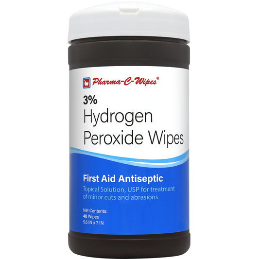 Pharma-C-Wipes 3% Hydrogen Peroxide First Aid Wipe, 40 ct
