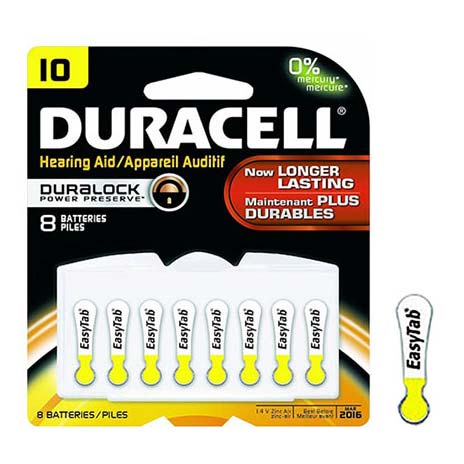 Hearing Aid Battery DA10B8ZM10 (Package of 8)