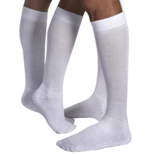 JOBST ActiveWear Knee-High Moderate Compression Socks Large, White