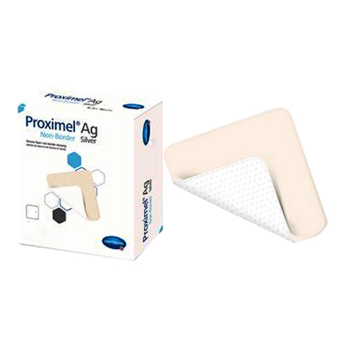 Proximel Non-Border AG Silicone Foam Dressing, 6" x 6" (Box of 5)