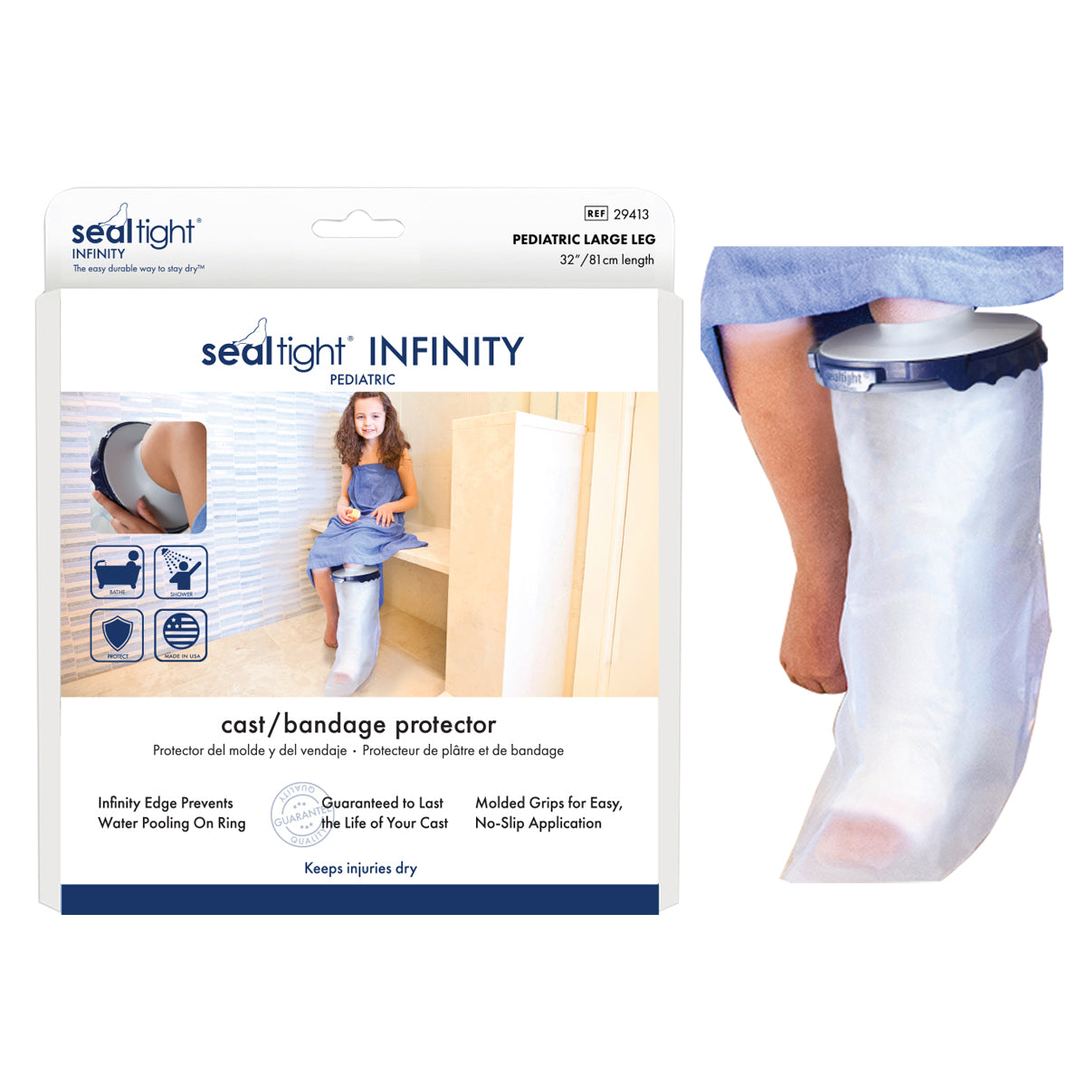 Seal-Tight Infinity Cast Protector Pediatric Large Leg