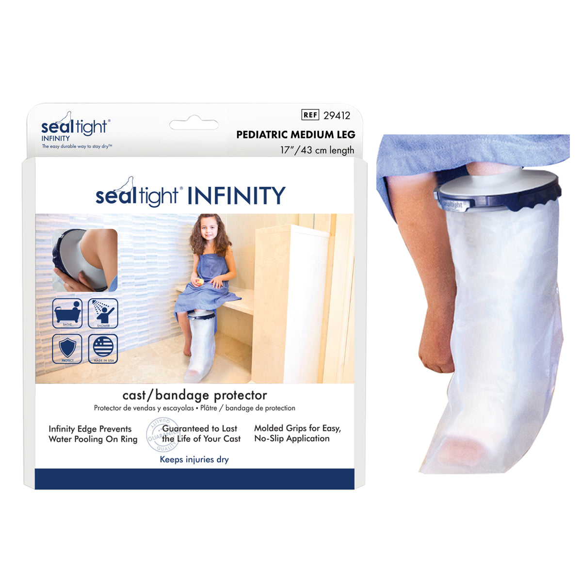 Seal-Tight Infinity Cast Protector Pediatric Medium Leg