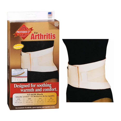 Sportaid Back Support Arthritis Neoprene ThermaDry, Beige, X-Large
