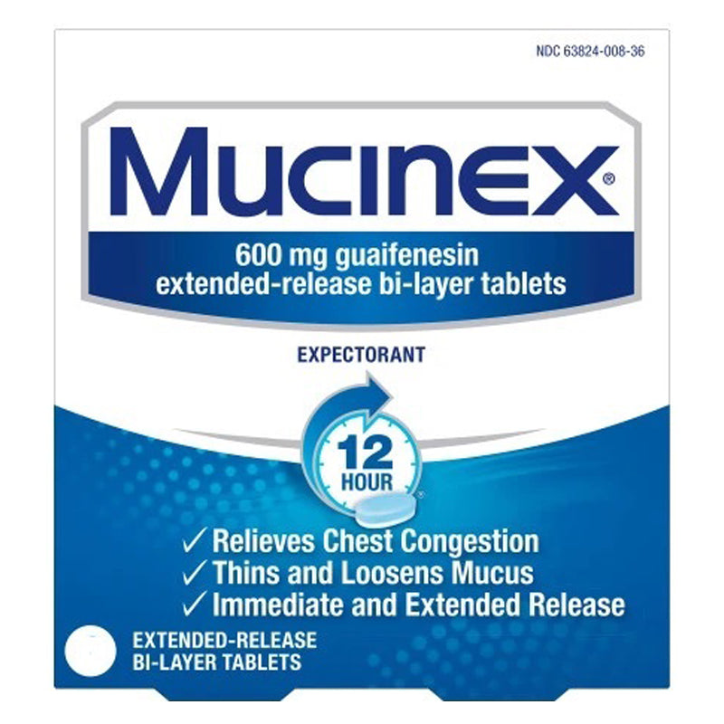 Mucinex Extended Release Bi-Layer Tablets, 20 ct (Case of 24)