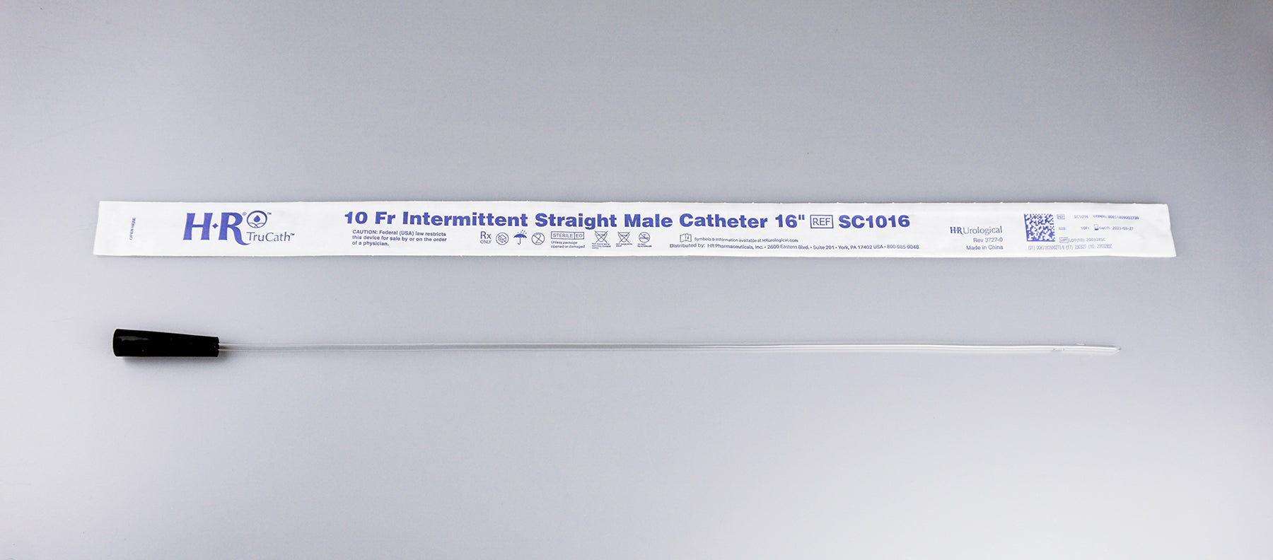 TruCath Intermittent Straight Catheter, Male, 10FR, 16"