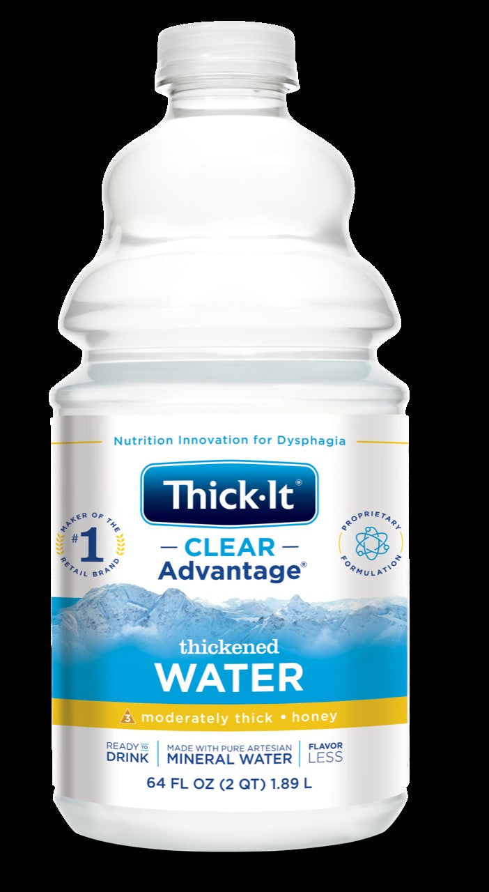 Thick-It Clear Advantage Water, Moderately Thick, Honey Consistency, 64 fl oz. (Case of 4)