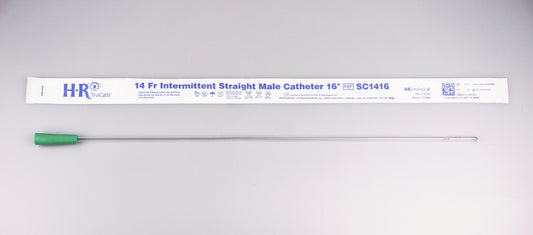 TruCath Intermittent Straight Catheter, Male, 14FR, 16"