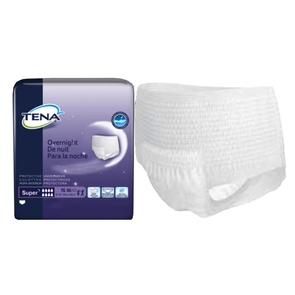 TENA Protective Underwear, Overnight Super, Medium 34"- 44" (Case of 56)