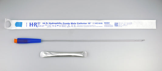 TruCath Hydrophilic Catheter with water bag and touch free sleeve, 16FR, 16" (Case of 300)
