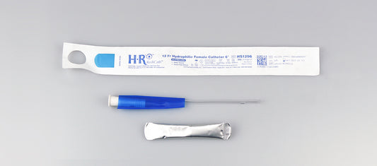 TruCath Hydrophilic Catheter with water bag and touch free sleeve, 12FR, 6" (Case of 300)