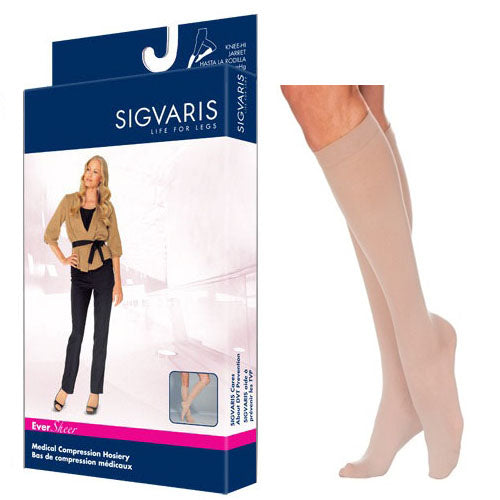 783C Style Sheer Calf, 30-40mmHg, Women's, Large, Short, Natural