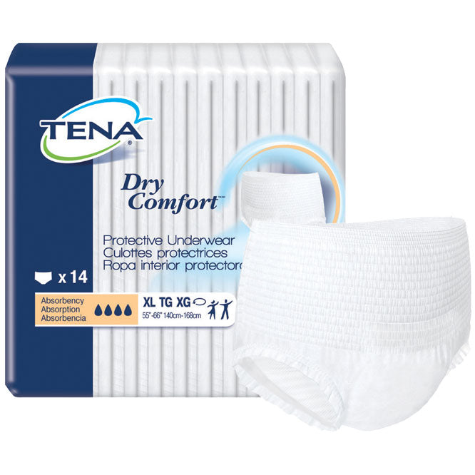 Tena Dry Comfort Protective Underwear X-Large, 55"- 66" (Case of 56)