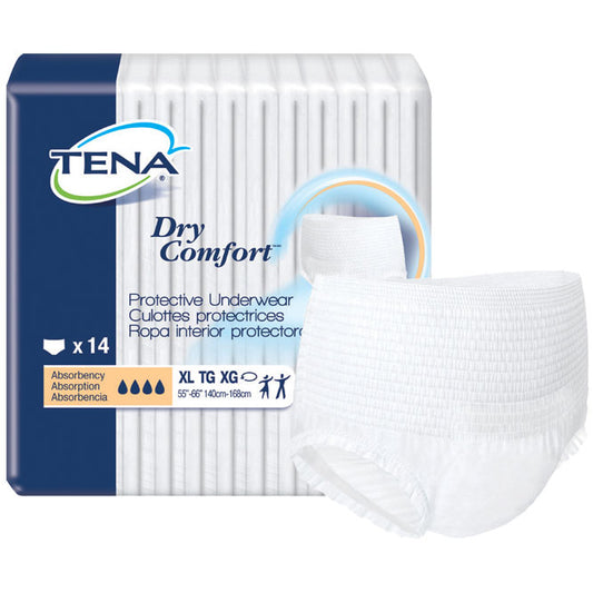 Tena Dry Comfort Protective Underwear X-Large, 55"- 66" (Case of 56)