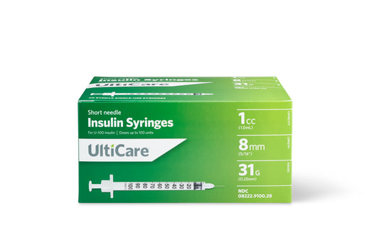 UltiCare Syringe 31G x 5/16", 1 mL (90 Count) (Box of 90)