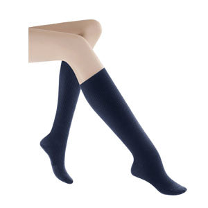 146C Casual Cotton Calf, 15-20mmHg, Women's, Size B, Navy