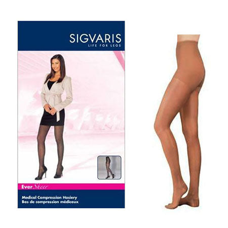782P Style Sheer Pantyhose, 20-30mmHg, Women's, Small, Short, Suntan