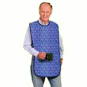 Mealtime Protector,Cotton,18" X 36",Blue Paisley
