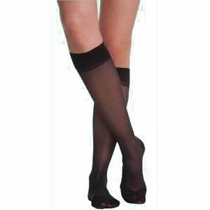 842C Style Soft Opaque Calf, 20-30mmHg, Women's, Small, Short, Black